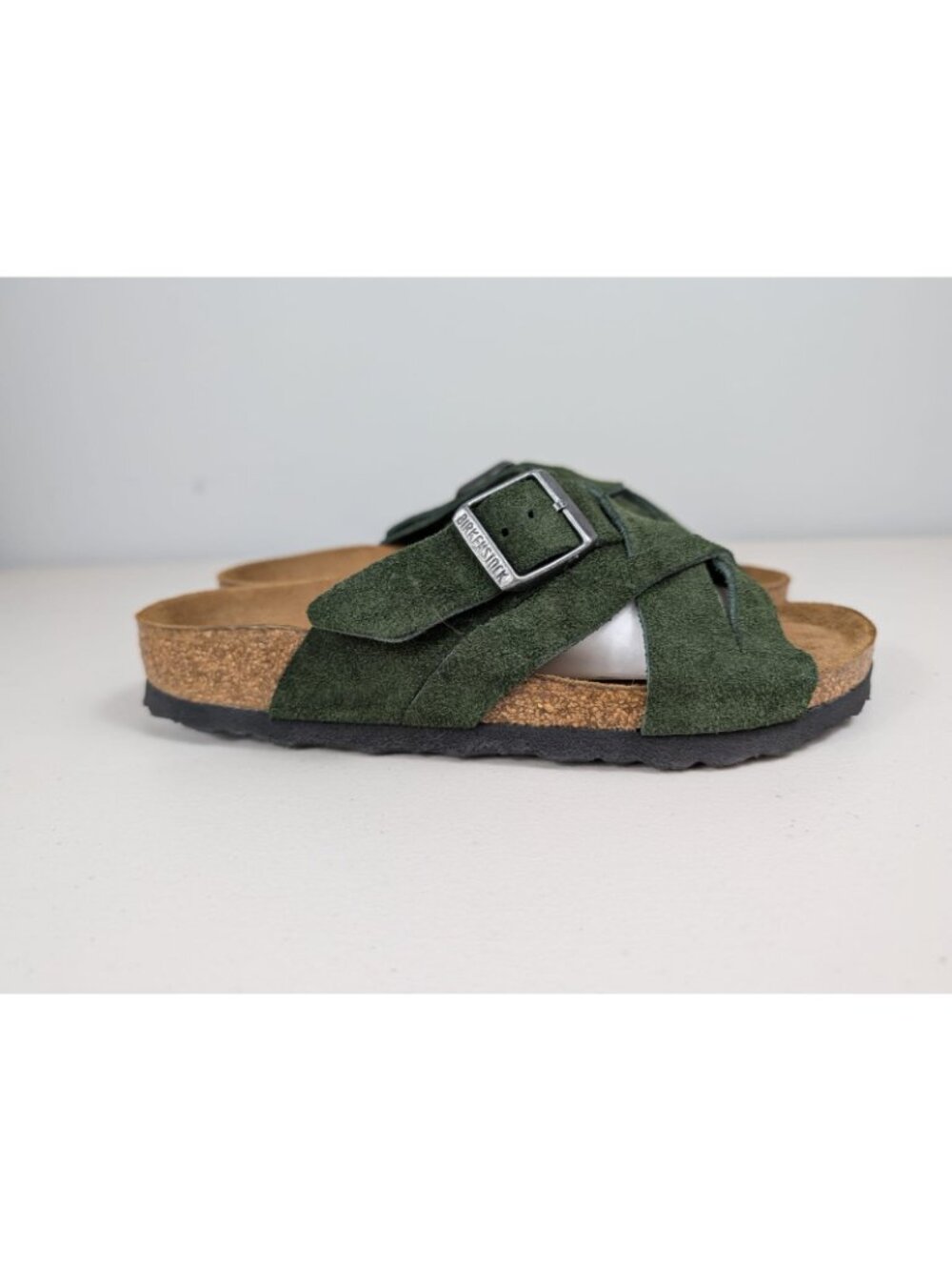 Birkenstock New w/o Box Lugano Mountain green soft suede women's size 5 - Picture 4 of 10
